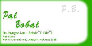 pal bobal business card